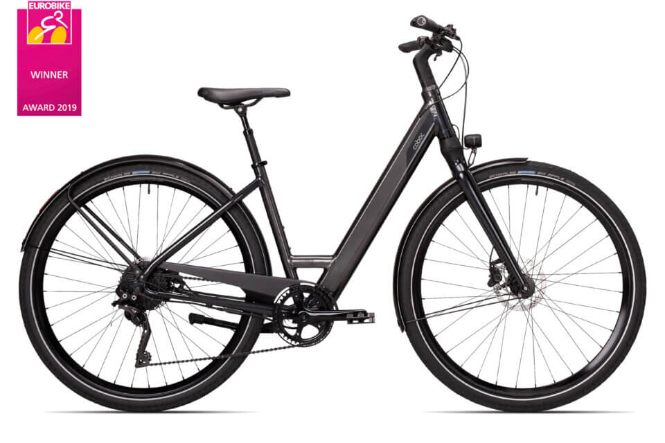 Leichtes Tiefeinsteiger E-Bike Coboc Kallio CMF in der Farbe schwarz