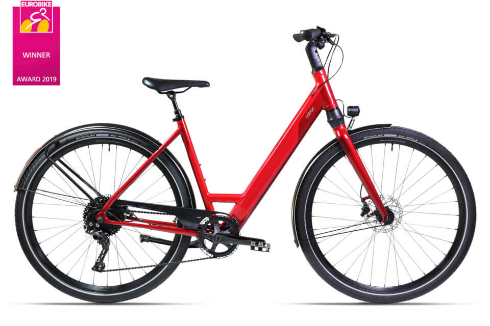 Leichtes Tiefeinsteiger E-Bike Coboc Kallio CMF rot
