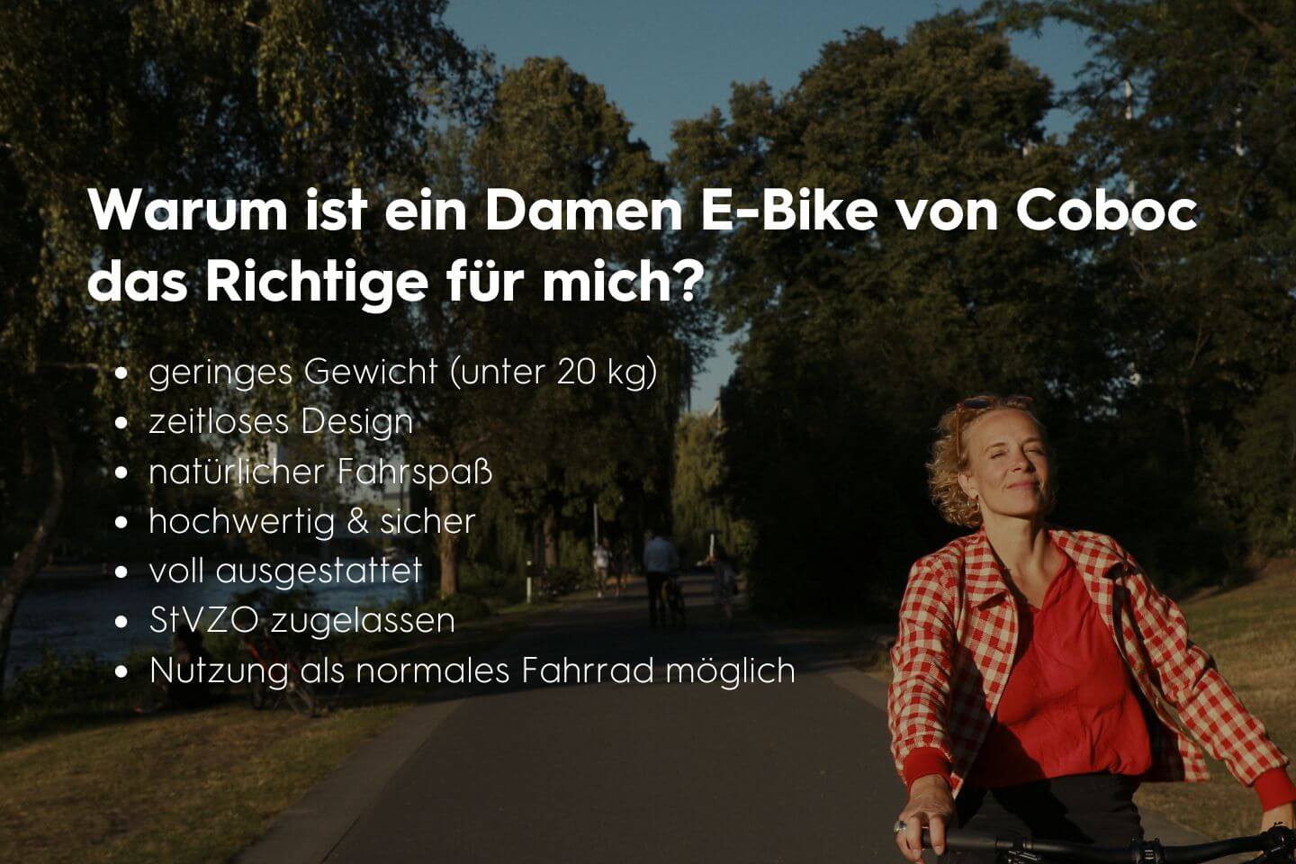 Vorteile von leichten Damen E-Bikes von Coboc