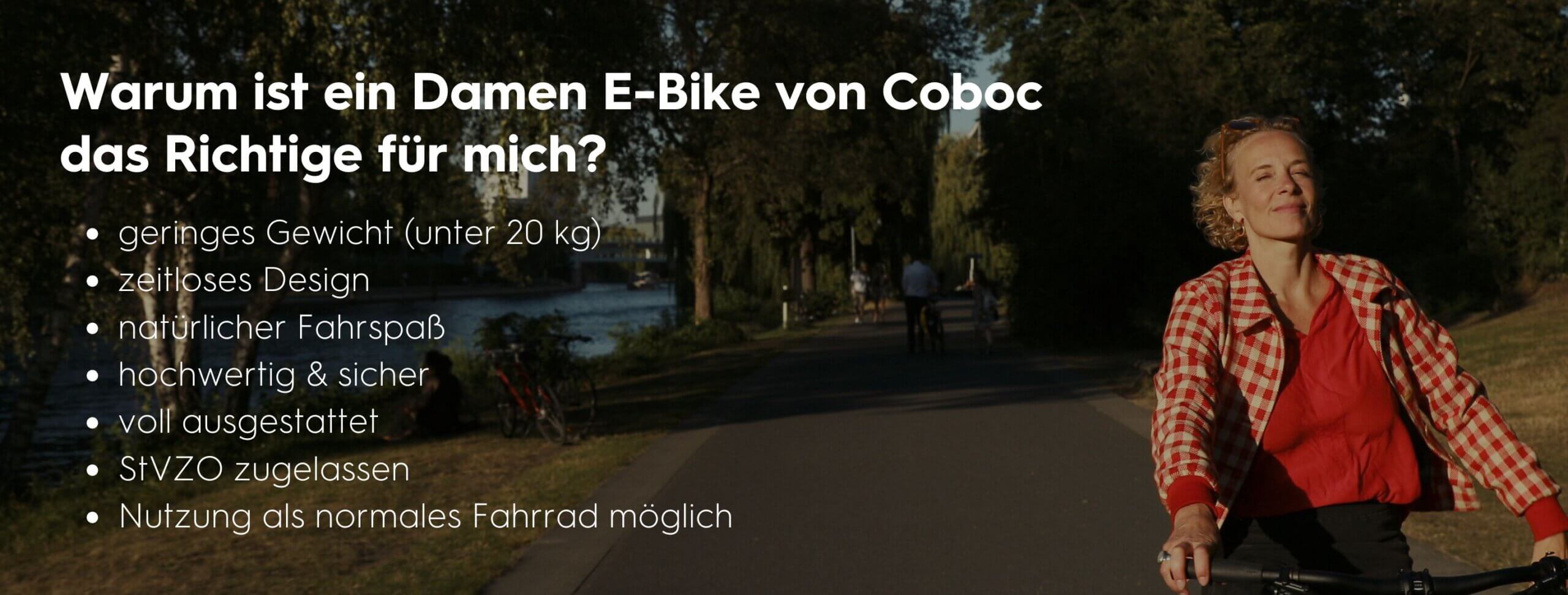 Vorteile von leichten Damen E-Bikes von Coboc